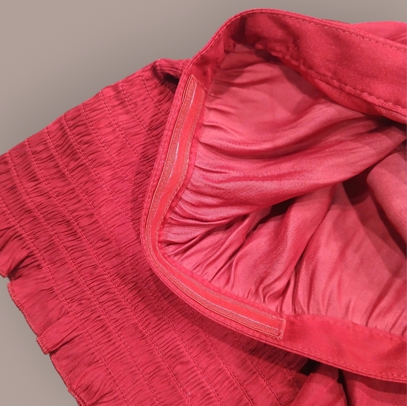 J. Crew Silk Square Neck Smocked Top Size Small - Picture 5 of 7